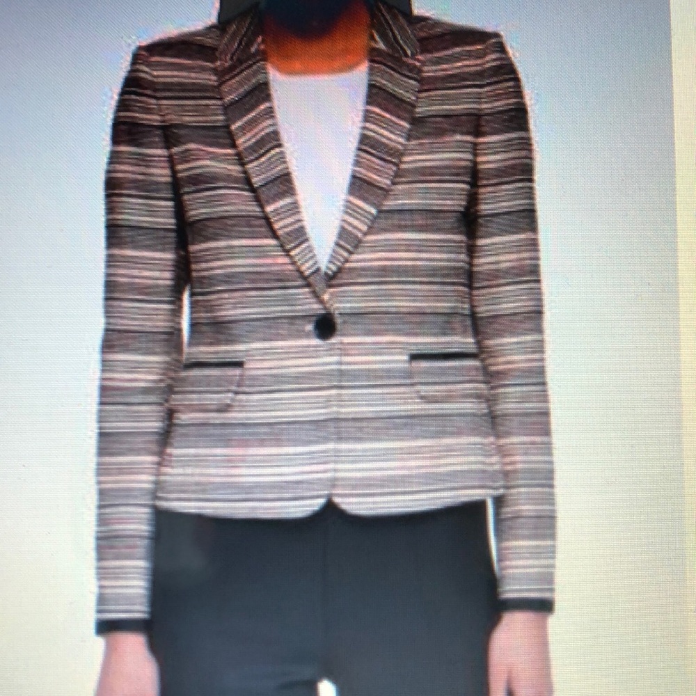 Tommy Hilfiger Striped One-Button Blazer Size 14